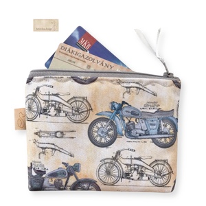 Motor mintás vízálló irattartó pénztárca vagy tolltartó neszesszer - Apák napja - Artiroka design , Táska & Tok, Pénztárca & Más tok, Kártyatartó & Irattartó, Varrás, Hímzés, MESKA