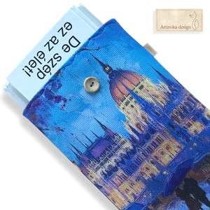 Budapest, esti holdfényben mintás egyedi KÖNYVTOK  - Artiroka design - Meska.hu