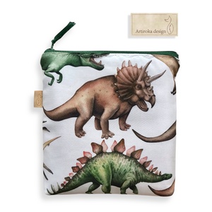 Dinoszaurusz mintás prémium neszesszer, uzsonna tasak - zipper bag  - Artiroka design, Táska & Tok, Uzsonna- & Ebéd tartó, Ebéd tasak, doboz, Varrás, MESKA