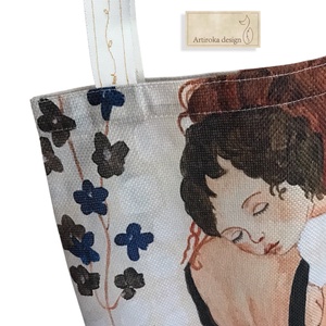 Anya és gyermeke mintás  válltáska, shopper - Artiroka design - táska & tok - bevásárlás & shopper táska - shopper, textiltáska, szatyor - Meska.hu
