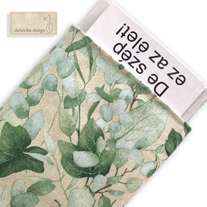 Natúr levél mintás könyvtok -  Artiroka design  - Meska.hu