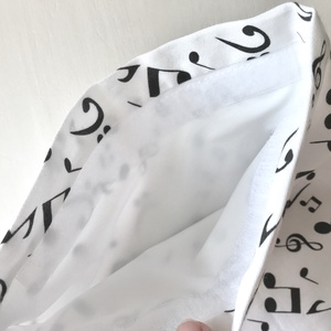 Hangjegy mintás szendvics tartó tasak  - Artiroka design - táska & tok - uzsonna- & ebéd tartó - ebéd tasak, doboz - Meska.hu