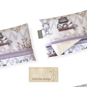 VÍZÁLLÓ irattartó pénztárca, neszesszer, őz, mosómedve, nyuszi és bagoly mintával - Artiroka design - táska & tok - pénztárca & más tok - pénztárca - gyerek pénztárca - Meska.hu