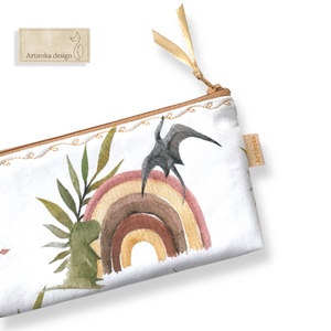 Dinoszaurusz mintás prémium pamut tolltartó neszesszer  - Artiroka design - táska & tok - neszesszer - Meska.hu