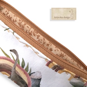 Dinoszaurusz mintás prémium pamut tolltartó neszesszer  - Artiroka design - táska & tok - neszesszer - Meska.hu