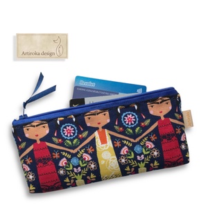 Frida Kahlo mintás  prémium tolltartó neszesszer, szemüvegtok  - Artiroka design, Táska & Tok, Neszesszer, Hímzés, Varrás, MESKA