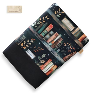 Vízálló könyvtok könyvespolc mintával  - Artiroka design - könyv & zene - könyvtok - Meska.hu