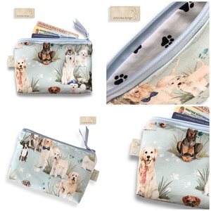 Kutya mintás prémium irattartó pénztárca -   Artiroka design - táska & tok - pénztárca & más tok - pénztárca - női pénztárca - Meska.hu