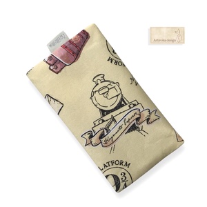 Harry Potter - Hogwarts Expressz, 9 3/4 vágány  - mintás PRÉMIUM pamut zsebkendő tartó  - Meska.hu