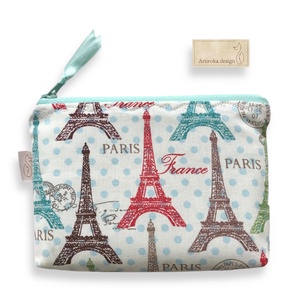 Párizs, Eiffel torony mintás irattartó pénztárca vagy tolltartó neszesszer, szemüvegtok - Artiroka design, Táska & Tok, Neszesszer, Varrás, Hímzés, MESKA