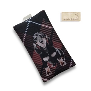 Tacskó kutya mintás vízálló papírzsebkendő tartó - Artiroka design, Táska & Tok, Pénztárca & Más tok, Zsebkendőtartó tok, Varrás, MESKA