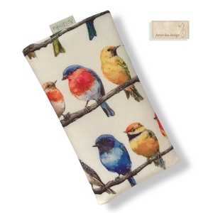Színes madár világ mintás papírzsebkendő tartó   - Artiroka design, Táska & Tok, Pénztárca & Más tok, Zsebkendőtartó tok, Varrás, MESKA
