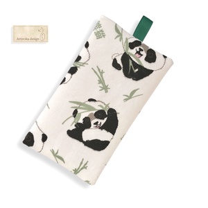 Panda mackó mintás pamut textil papírzsebkendő tartó -  Artiroka design, Táska & Tok, Pénztárca & Más tok, Zsebkendőtartó tok, Varrás, MESKA
