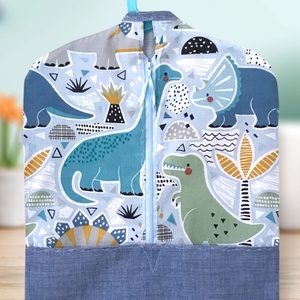 Dinó - dinoszaurusz mintás pamut ÓVODAI / OVIS ZSÁK akár szettben is  - Artiroka design - játék & sport - ovis felszerelés - ovis zsák - Meska.hu