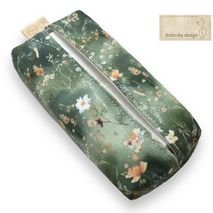 Mezei virág mintás zsebkendő tartó - Artiroka design - táska & tok - pénztárca & más tok - zsebkendőtartó tok - Meska.hu