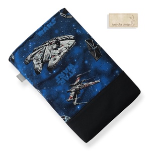 Bélelt könyvtok, ebook tok, tablet tok -  Millenium falcon mintás - Artiroka design - könyv & zene - könyvtok - Meska.hu