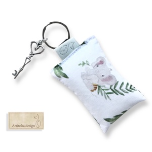 Elefánt a pálmafa levelek között mintás kulcstartó - Artiroka design , Táska & Tok, Kulcstartó & Táskadísz, Kulcstartó, Varrás, MESKA