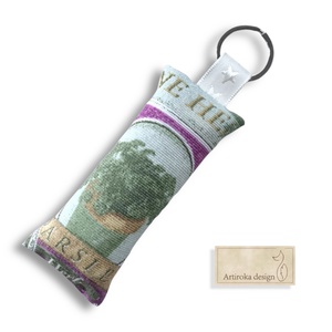 Petrezselyem mintás kulcstartó - fűszer a mindennapokra  - Artiroka design, Táska & Tok, Kulcstartó & Táskadísz, Kulcstartó, Varrás, Ékszerkészítés, MESKA