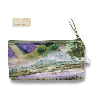 Prémium tolltartó neszesszer, szemüvegtok, Toszkán táj mintás - Artiroka design  - táska & tok - neszesszer - Meska.hu