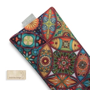 Zsebkendő tartó - színes mandala mintával   - Artiroka design - Meska.hu