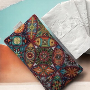 Zsebkendő tartó - színes mandala mintával   - Artiroka design - táska & tok - pénztárca & más tok - zsebkendőtartó tok - Meska.hu