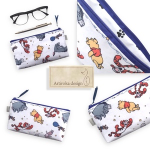 Micimackó, Tigris, Zsebibaba, Szamár és Malacka szülinapi mulatsága mintás tolltartó neszesszer, pénztárca - BALLAGÁS - táska & tok - neszesszer - Meska.hu