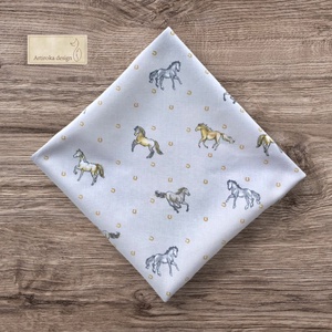 Ló mintás PRÉMIUM pamut újraszalvéta, szendvics vagy uzsonna csomagoló  - Artiroka design - Meska.hu