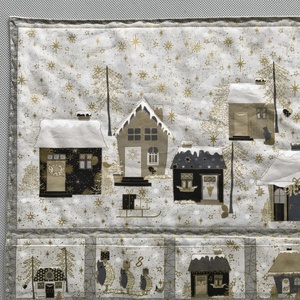 Adventi naptár natúr színekben, prémium textilből - Artiroka design - karácsony - adventi díszek - adventi naptár - Meska.hu