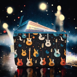 Gitár mintás tolltartó neszesszer, szemüvegtok vagy mobiltok - Artiroka design  - Meska.hu