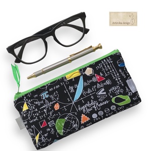 Kistudós, nagytudós  mintás tolltartó, neszesszer, szemüvegtok -  Matematika - Artiroka design - táska & tok - neszesszer - Meska.hu