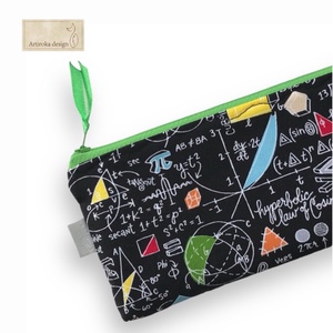 Kistudós, nagytudós  mintás tolltartó, neszesszer, szemüvegtok -  Matematika - Artiroka design - Meska.hu