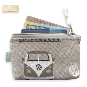 Retro Volkswagen busz mintás, irattartó pénztárca - Artiroka design - Meska.hu