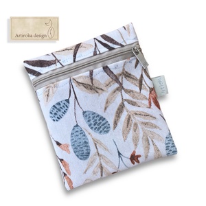 Egészségügyi betét tartó, őszi virágos rét mintával - Artiroka design, Szépségápolás, Intim higiénia, Egészségügyi tartó, Varrás, Hímzés, MESKA