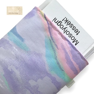 Bélelt könyvtok,  prémium pamutból, pasztell árnyalatok mintával - Artiroka design , Könyv & Zene, Könyvtok, Varrás, Hímzés, MESKA