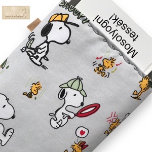 Snoopy kutya és barátai mintás KÖNYVTOK  - Artiroka design - Meska.hu