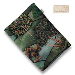 Bélelt könyvtok - nyári titkos kert mintával, gombos zárral - Artiroka design - könyv & zene - könyvtok - Meska.hu