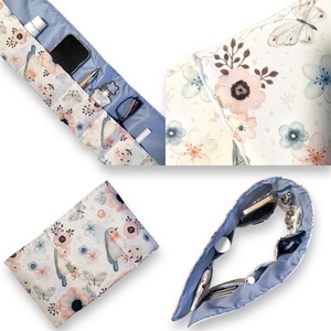 Táskarendező madarak, virágok mintás textilből  -  táska rendszerező  -  Artiroka design  - táska & tok - kézitáska & válltáska - belső rendező - Meska.hu