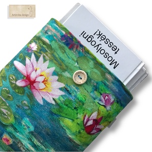 Vízililiomok mintás impresszionista KÖNYVTOK, tablet vagy Ipad tok -  Artiroka design - Meska.hu