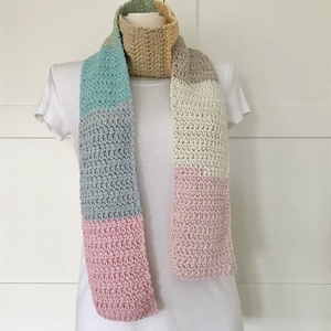 Színátmenetes pamut kézműves sál - Artiroka design  - ruha & divat - sál, sapka, kendő - sál - Meska.hu