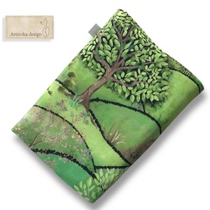 Bélelt, prémium könyvtok, tavaszi titkos kert mintával- Artiroka design - könyv & zene - könyvtok - Meska.hu