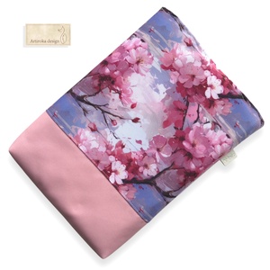 Bélelt, vízálló könyvtok, cseresznyefavirág mintával -  Artiroka design - könyv & zene - könyvtok - Meska.hu