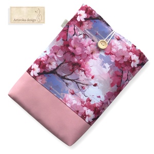 Bélelt, vízálló könyvtok, cseresznyefavirág mintával -  Artiroka design - könyv & zene - könyvtok - Meska.hu