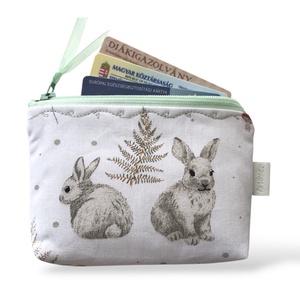 Nyuszi mintás irattartó pénztárca - Artiroka design  - táska & tok - pénztárca & más tok - pénztárca - női pénztárca - Meska.hu