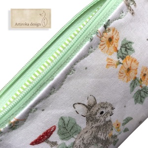Nyuszi mintás irattartó pénztárca - Artiroka design  - táska & tok - pénztárca & más tok - pénztárca - női pénztárca - Meska.hu
