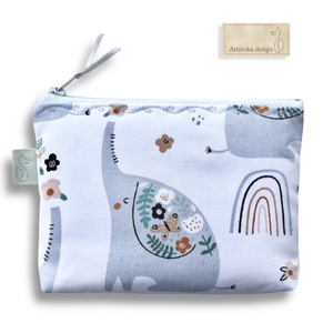 Elefánt a virágok között mintás irattartó pénztárca - Artiroka design - táska & tok - pénztárca & más tok - pénztárca - női pénztárca - Meska.hu