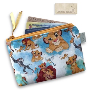Oroszlánkirály mintás irattartó pénztárca -  Artiroka design  - táska & tok - pénztárca & más tok - pénztárca - gyerek pénztárca - Meska.hu