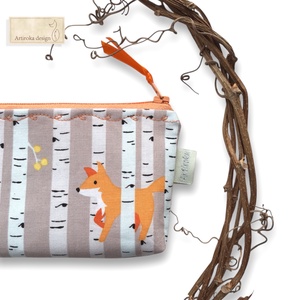 Róka a nyírfaerdőben mintás irattartó, pénztárca, neszesszer - Artirokadesign - Meska.hu