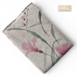 Natúr könyvtok, virágos rét mintával  - Artiroka design - könyv & zene - könyvtok - Meska.hu