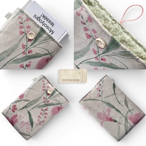 Natúr könyvtok, virágos rét mintával  - Artiroka design - könyv & zene - könyvtok - Meska.hu