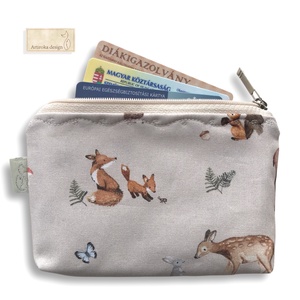  Az erdő állatai mintás irattartó pénztárca  - Artiroka design  - táska & tok - pénztárca & más tok - pénztárca - gyerek pénztárca - Meska.hu